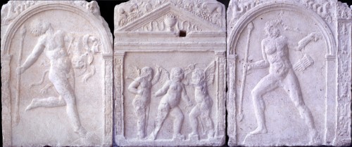 monumento funerario non precisabile / eroti e satiri / sec. I d.C.