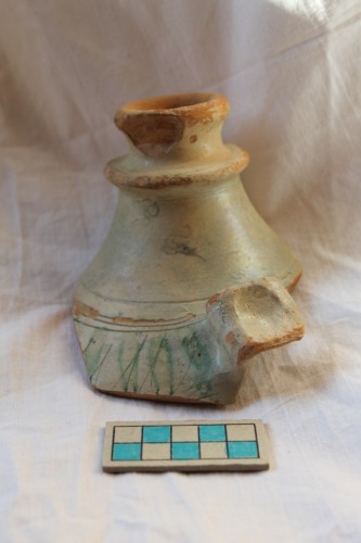 fiasca da pellegrino/ frammento / XVII secolo