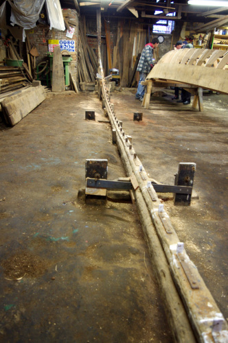 la matrice per le gondole dello squero Tramontin; tecniche; #cantier#; titolare squero Tramontin, membro associazione el Felze;