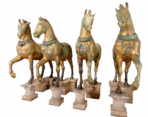 statua / Quattro cavalli di una quadriga / Età romana/ secc. II d.C./ III d.C.