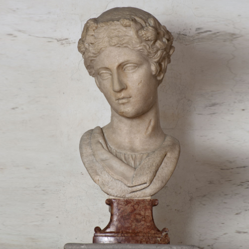 testa femminile / Musa / età romana/ sec. II d.C. 